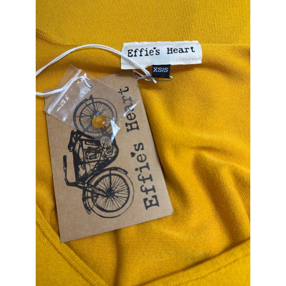 NWT Effie's Heart XS Yellow Gibson Vest Button Front High-Low Sleeveless Top - Picture 7 of 10